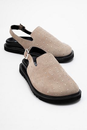 صندل بژ زنانه پاشنه تخت luvishoes - کد 942495074