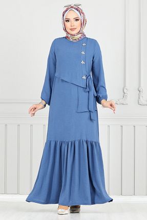 لباس حجاب سرمه ای زنانه رگولار ModaMerve - کد 942519928