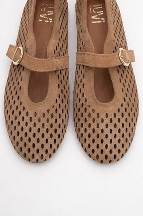 بابت قهوه ای زنانه چرم خالص luvishoes - کد 942507476