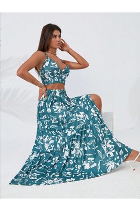 ست بالاتنه و پائین تنه آبی زنانه بافتنی Kokosh moda - کد 942509581