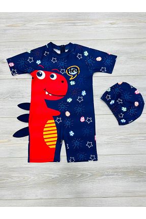 مایو زرشکی بچه گانه مخلوط پلی استر My Kids Wear - کد 942521977