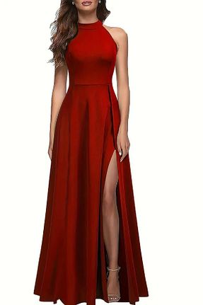 لباس قرمز زنانه کرپ Deafox - کد 942698049