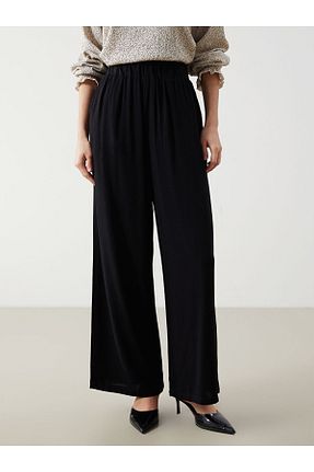 شلوار مشکی زنانه پاچه گشاد LC Waikiki - کد 942710064