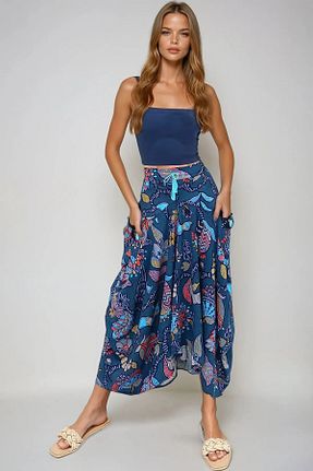 دامن سرمه ای زنانه ویسکون Namaste Vintage - کد 942702174
