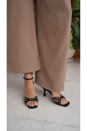 صندل مشکی زنانه پاشنه تخت shopcolic - کد 942921981