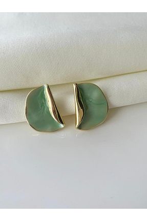 گوشواره جواهر سبز فلزی Nilsu Jewellery Accessory - کد 942819580