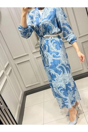 لباس آبی زنانه بافتنی FUAT GÜRSEN - کد 942904401
