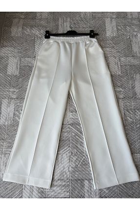 شلوار سفید زنانه لیکرا MODA EGE - کد 942993118