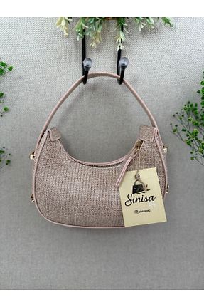 کیف دستی صورتی زنانه ابعاد کوچک SİNİSA BAG - کد 943009242