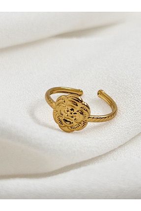انگشتر استیل (فولاد) زرد زنانه استیل ضد زنگ Siya Silver - کد 943020347