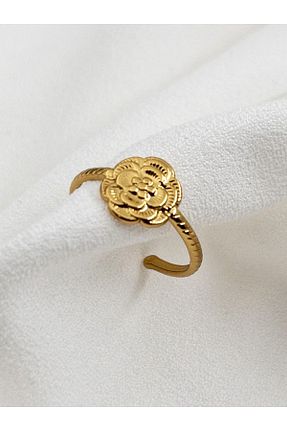 انگشتر استیل (فولاد) زرد زنانه استیل ضد زنگ Siya Silver - کد 943020347