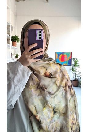 شال سبز زنانه پنبه ای Lavena scarfs - کد 943024549