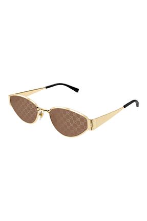 عینک آفتابی طلائی زنانه 49 Gucci - کد 943143630