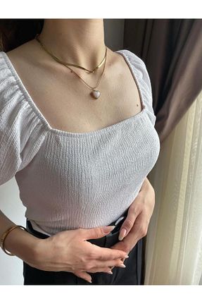 بلوز سفید زنانه ساده MODA - کد 943240075