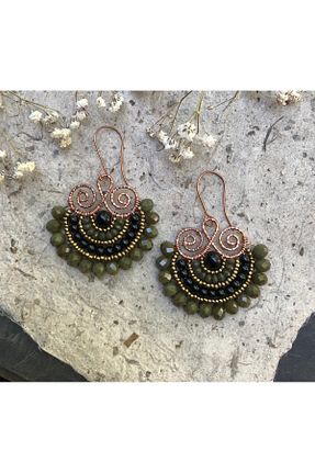 گوشواره جواهر خاکی لزران MODA - کد 943246008