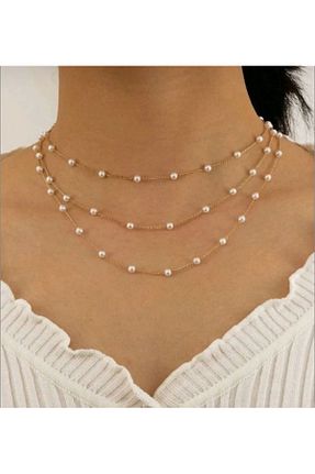 گردنبند مروارید سفید نقره TUHAM AKSESUAR - کد 943313128