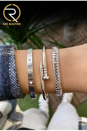 دستبند جواهر طوسی زنانه زیرکن Crc Bijuteri - کد 943320922