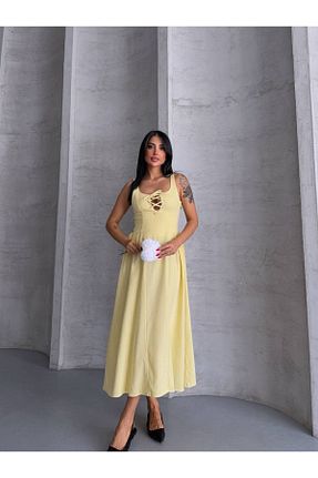 لباس زرد زنانه بافتنی ILLE - کد 943369828