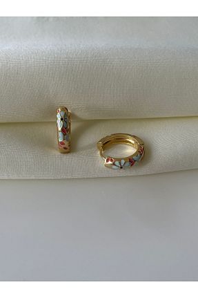 گوشواره جواهر بژ فلزی Nilsu Jewellery Accessory - کد 943524047