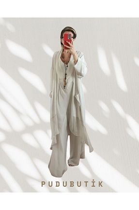 تونیک بژ زنانه بافتنی pudubutik - کد 943545995
