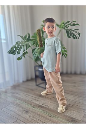 ست بالاتنه و پائین تنه بژ بچه گانه بافتنی BALKABAĞI - کد 943978421
