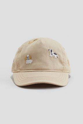 کلاه بژ بچه گانه پنبه ای H&M - کد 943584949