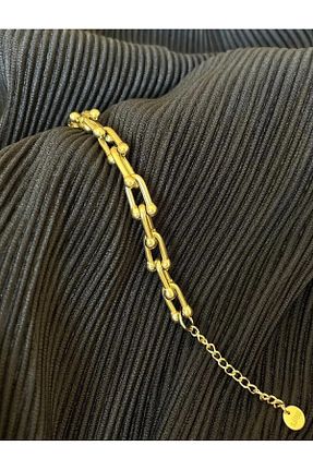 دستبند استیل (فولاد) زرد زنانه استیل (فولاد) HEYjewelry - کد 943597983