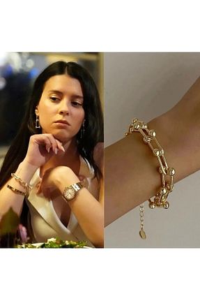دستبند استیل (فولاد) زرد زنانه استیل (فولاد) HEYjewelry - کد 943597983