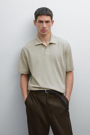 پولوشرت سبز مردانه پنبه ای Massimo Dutti - کد 948348937