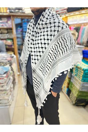 شال گردن سفید زنانه پنبه ای hicazavm - کد 944014899