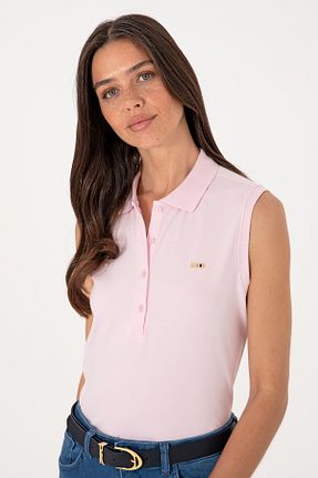 پولوشرت صورتی زنانه پلی استر U.S. Polo Assn. - کد 943668198