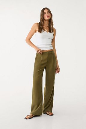 شلوار خاکی زنانه ویسکون Stradivarius - کد 943672329