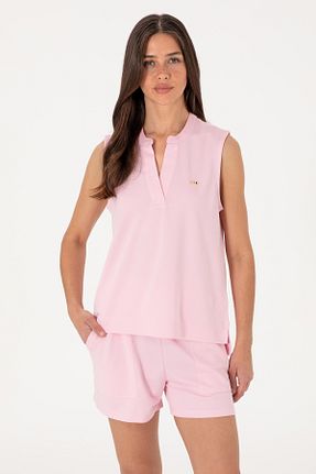 تیشرت صورتی زنانه رگولار U.S. Polo Assn. - کد 943669830