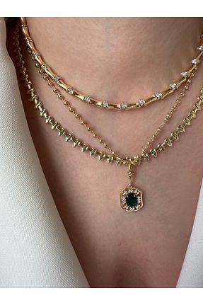 گردنبند استیل ( فولاد ) زرد زنانه استیل (فولاد) LUSORA ACCESORY - کد 943981493