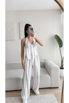 ست بالاتنه و پائین تنه رنگی زنانه بافتنی Zoom Butik - کد 943905001