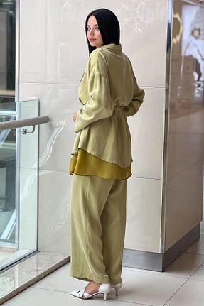 ست بالاتنه و پائین تنه رنگی زنانه بافتنی Ghisa - کد 943913485