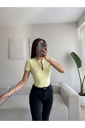 بادی زرد زنانه رگولار Zoom Butik - کد 943910157