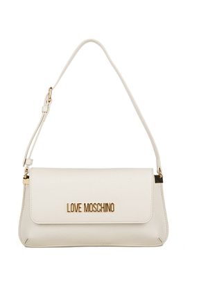 کیف دوشی بژ زنانه چرم مصنوعی Love Moschino - کد 893497445