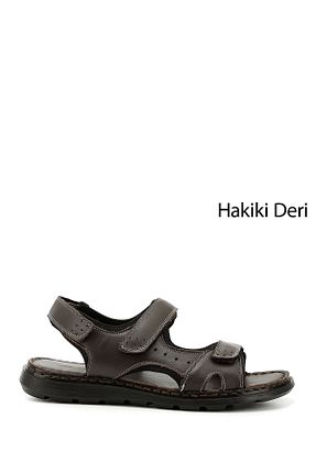 صندل قهوه ای مردانه پاشنه تخت GÖNDERİ(R) - کد 821001394