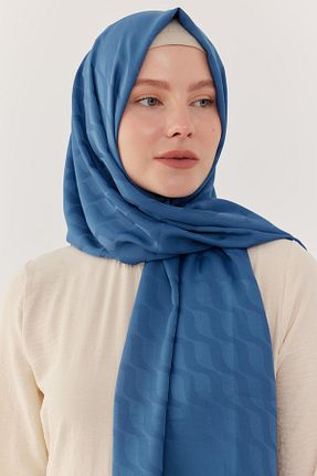 شال آبی زنانه پنبه پلی استر MİRSOY SCARF - کد 845549022