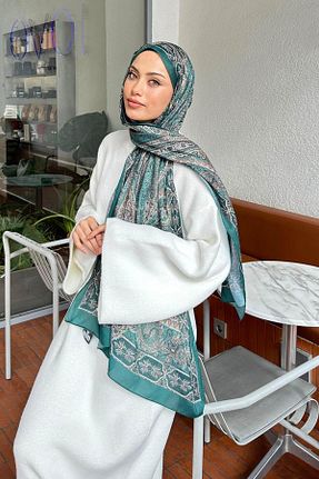 شال فیروزه ای زنانه lamelif.com - کد 875711460