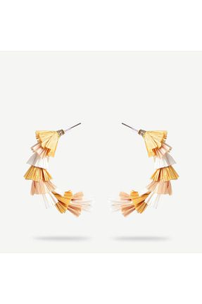 گوشواره جواهر زرد فلزی Yargıcı - کد 256203136