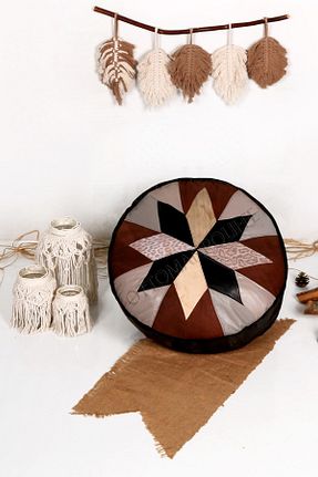 پوف و نیمکت طوسی 60 x 30 Ottoman Pouffe - کد 709851878