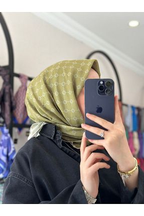 شال سبز زنانه پنبه ای MONOOR - کد 883143720