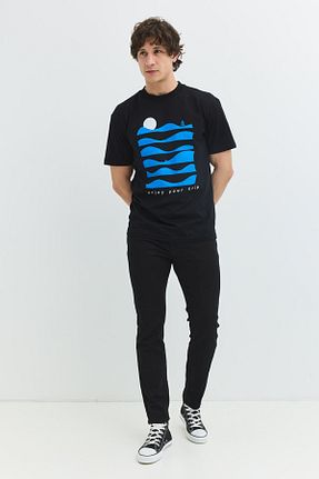 شلوار جین مشکی مردانه پاچه تنگ Denim Trip - کد 702831466