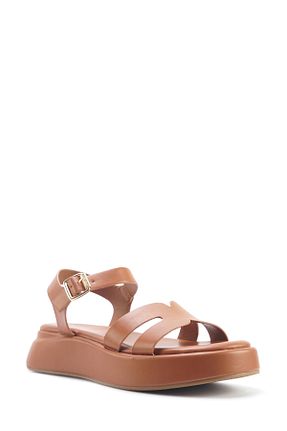 صندل قهوه ای زنانه پاشنه تخت Nine West - کد 899658011
