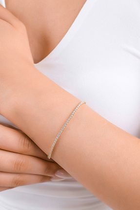 دستبند طلا زرد زنانه 14 عیار Side Gold Kuyumculuk - کد 731816091