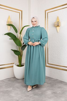 لباس حجاب سبز زنانه رگولار Genel Markalar - کد 934527089