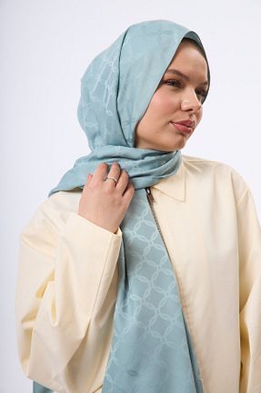شال آبی زنانه پنبه پلی استر MİRSOY SCARF - کد 937599241