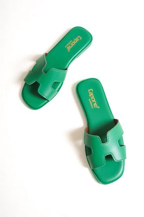 دمپائی سبز زنانه چرم مصنوعی Capone Outfitters - کد 338500835